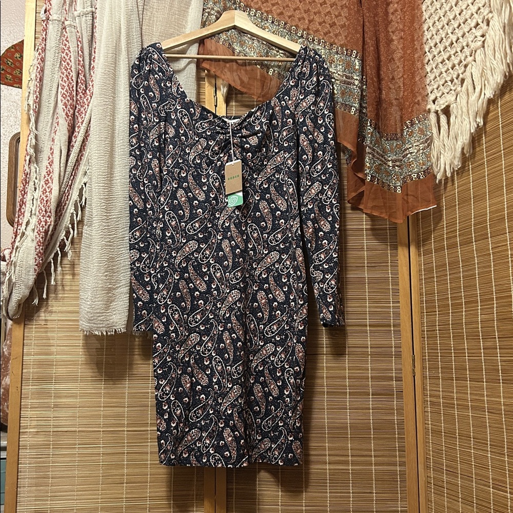 NWT Boden Paisley Sweetheart Jersey Dress